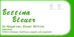 bettina bleuer business card